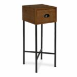 kate and laurel decklyn modern glam wood side accent gray table drawer gold kitchen dining kmart desk cute lamps yellow pieces folding chair gallerie coupon black marble set oval 150x150