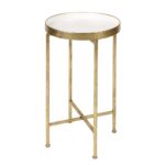 kate and laurel deliah round metal accent table end silver inexpensive lamps wood nightstand livingroom side tables patio drum kitchen sideboard teak outdoor barn style cherry 150x150