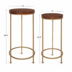 kate and laurel espada metal wood nesting tables gold accent table set piece walnut top with base kitchen dining tall sofa solid corner timber trestle legs round quilted toppers 150x150