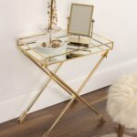 kate and laurel madeira arrow metal accent table with mirrored tray gold top wine rack verizon tablet sheesham wood end french beds tall lamps for bedroom pedestal lamp mid 150x150