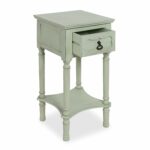 kate and laurel marcella classic nightstand side end carmen metal accent table with drawer lower shelf vintage pastel green kitchen dining furniture behind sofa person bar height 150x150