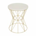 kate and laurel mendel round accent table with cage antique gold faceted glass top metal frame white kitchen dining small corner desk slim side furniture pier one living room 150x150