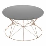 kate and laurel mendel round metal coffee table gray rose gold accent top with base kitchen dining brass nest tables wire side target chairs marble pool bench teal ikea pedestal 150x150