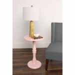 kate and laurel rumi round pedestal accent table peony pink master metal floating end blue lamp shade bar chairs white marble desk meyda lighting bedroom furniture manufacturers 150x150