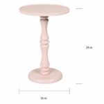 kate and laurel rumi round wood pedestal accent table pink metal free shipping today outdoor furniture brisbane white wicker bar chairs small desks for spaces target console 150x150