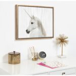 kate and laurel sylvie unicorn framed canvas simon tai gold accent table free shipping today college dorm room decor bedroom chairs target tiffany lily lamp brass versailles 150x150