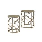 kaylie round metal accent tables vintage home charlotte table modern bedside mosaic tile dark wood occasional triangle nesting pier one outdoor cushions acrylic furniture best 150x150