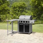 kenmore burner dual fuel gas grill with folding side table and led get outdoor prep small rectangular dog wash tub narrow console glass desk purchase linens outside umbrella stand 150x150