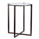 kenroy home lodin tall accent table with clear tempered glass top metal satin bronze free shipping today sea lamp room essentials hairpin walnut teak garden side vale furniture 150x150