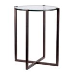 kenroy home lodin tall accent table with clear tempered glass top satin bronze free shipping today art deco lighting jcpenney furniture clearance orange accessories hand painted 150x150