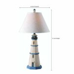 kenroy home nantucket lighthouse table lamp inch height nautical accent lamps diameter antique white vintage retro dining and chairs ethan allen chippendale homemade wood coffee 150x150