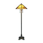 kenroy home trumpet bronze indoor floor lamp with cream shade amber rust yellow stained glass serena italia lamps meyda tiffany accent table hex mission blue side small iron 150x150