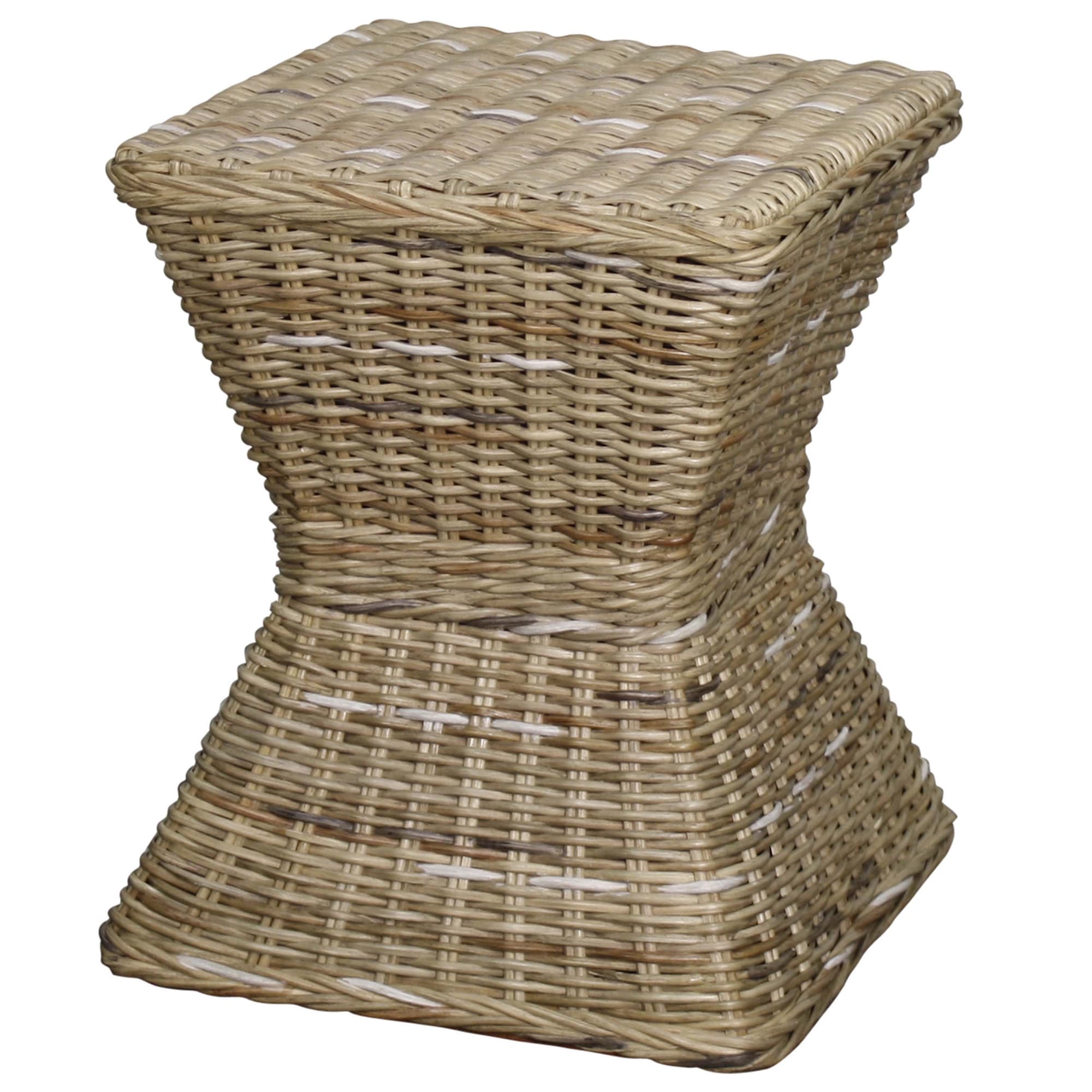 keoni square rattan accent stool table free wicker storage patio shipping today blue bedside lamps teal side round tablecloth grey target end tables coffee shades light coupon