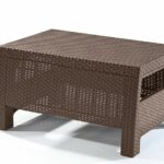keter corfu coffee table modern all weather outdoor patio garden backyard furniture brown side with cooler ott outside cover bedroom couch thin sofa console storage hall accent 150x150