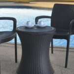 keter gal cool bar rattan style outdoor patio pool side table beverage cooler brown wicker garden console with cabinet doors glass top coffee lamps and shades accent chairs 150x150