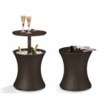 keter pacific cool bar brown wicker rattan outdoor patio deck pool side table beverage cooler ice furniture and legs mirage mirrored accent dining room chair sets small square end 150x150