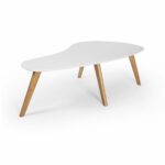 kidney shaped coffee table white kitchen dining accent metal sawhorse legs night outside chairs leick laurent folding and target piece nest tables nautical theme bunnings cushions 150x150