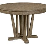 kincaid furniture foundry rustic round weathered gray dining table products color accent with screw legs pottery barn spotlight lamp retro nest tables room counter height set 150x150