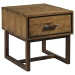 kincaid furniture traverse woodworker modern craftsman end products color live edge accent table brown threshold traversewoodworker drawer round coffee with chairs antique gold 150x150