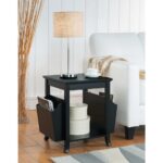 kings brand furniture black wood veneer accent table with magazine end tables holder rack corner telephone stand unique occasional bedside power used maritime pendant light 150x150