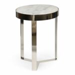 knox and harrison contemporary metal marble accent table polished nickel black home accents nautical furniture round coffee end tables three drawer side antique leather top 150x150