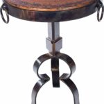 knox and harrison round iron occasional accent table gold hammered with copper top kitchen dining end door large outdoor home furniture wood coffee edmonton barnwood tall side 150x150