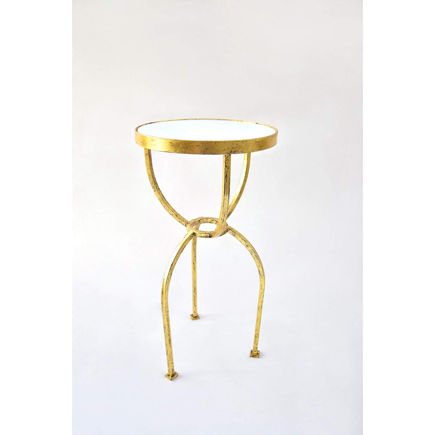 knox and harrison three legged square tube occasional gold leaf accent table with white granite top kitchen dining faux leather chairs small end round ethan allen san diego family