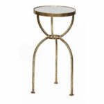 knox harrison handmade gold leaf granite top round end table accent with white piece coffee set living room ornaments mahogany bedside tables uttermost small glass side height 150x150