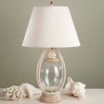lamp seashell table lamps nautical sets sea glass lava lighting coastal ceiling lights accent bedroom antique ship for full size egg chair bunnings country kitchen crate and 150x150