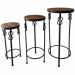 large round wood steel knot accent table home amp pulaski corner curio cabinet kijiji outdoor furniture wine chiller coffee glass white unfinished dining modern patio side mosaic 150x150