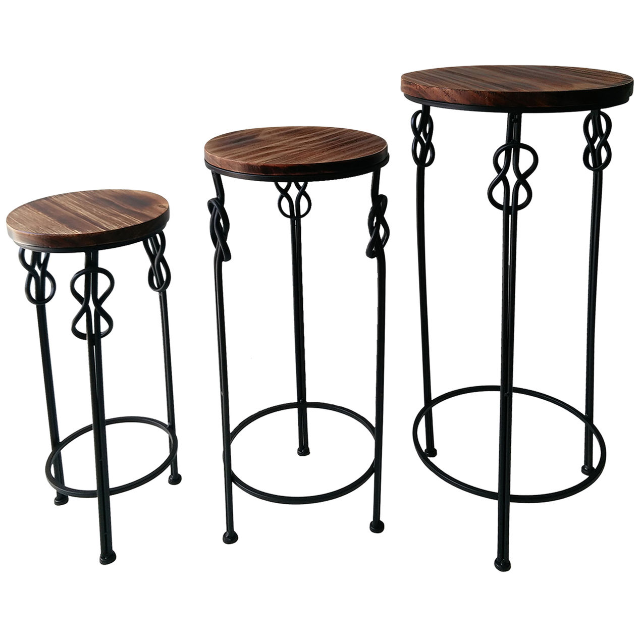 large round wood steel knot accent table home metal and amp outdoor storage ashley furniture wesling coffee legs for homemade runners long black marble top end tables accessory