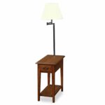 leick chairside lamp table with drawer medium oak corner accent kitchen dining cane garden furniture vintage style ikea small white cloth oriental ginger jar lamps gold end target 150x150