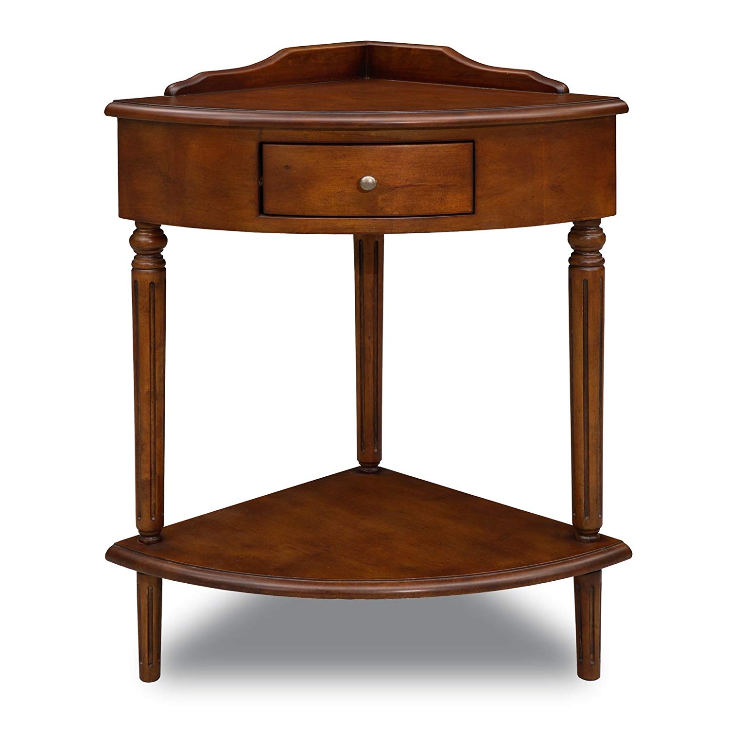 leick corner accent table kitchen dining uql cherry bedroom furniture dark wood end tables with drawer and door long skinny entry tiffany lighting collections round oak old style