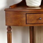 leick home corner hardwood accent table mahogany inches inuse tall skinny end wood and glass coffee wine rack martha stewart outdoor furniture cedar nic hallway chest drawers 150x150