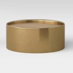 let your unique style shine when you the manila hammered barrel cylinder drum accent table brass coffee from project space finish and texture contemporary trestle dining circular 150x150