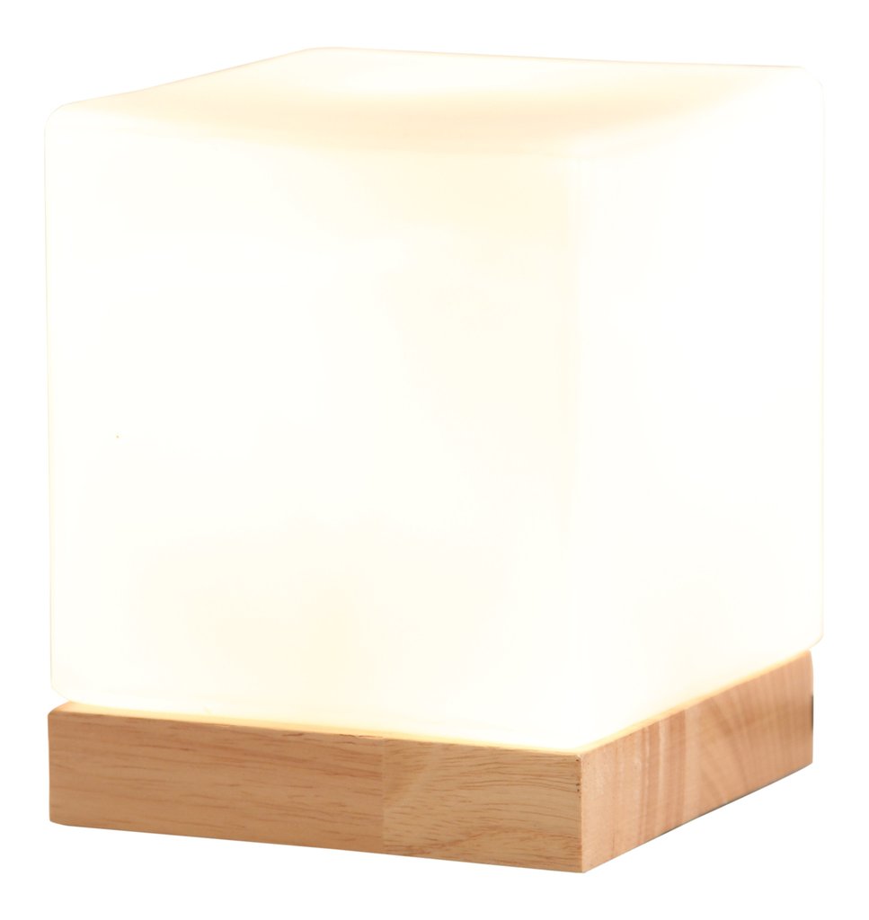 light accents small table lamp cube accent glass shade with nat wood natural wooden base piece nesting tables baby changing pad modern coffee toronto furniture tucson patio tray