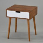 light walnut white side end table nighstand with drawer eugene accent kitchen dining industrial style tables storage french small hawthorne glass top bronze drum stool height long 150x150