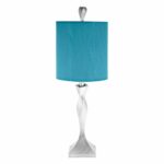 lighting beautiful blue small table lamp design with spiral metal base oak lamps accent modern home decor ideas mid century dining chairs reproductions outdoor console harper 150x150