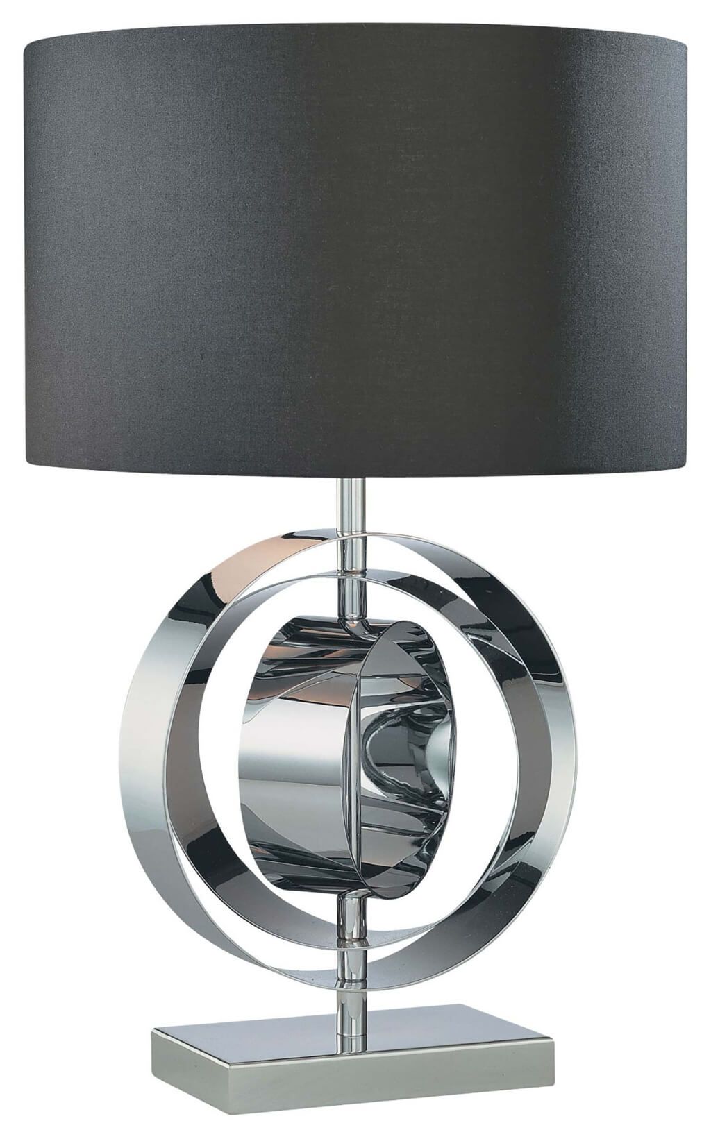 lighting decorative mini contemporary table lamp with unique metal stunning dark grey drum polished chrome circular base buffet lamps accent design and tall white square glass