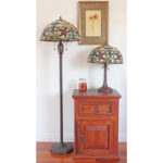 lighting ideas antique tiffany style floor lamps near small wooden table also tiny lamp under framed painting varnished hadwood flooring accent coffee kijiji tall metal wrought 150x150