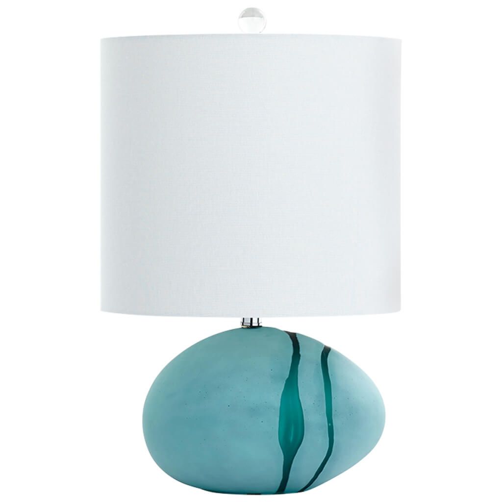 lighting interesting glass small table lamp with black empire shade fantastic white drum and blue stone shaped base for living room accent ideas night lamps shades top side dining