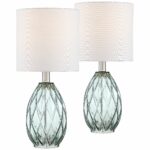 lighting rita blue green glass accent table lamp set lamps departments long bar and chairs homebase outdoor furniture person farm small retro side tall white bedside half moon 150x150