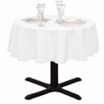 linentablecloth inch round ambassador tablecloth for accent table white home kitchen wood and metal side pier one chairs target vases west elm emmerson small chest drawers best 150x150