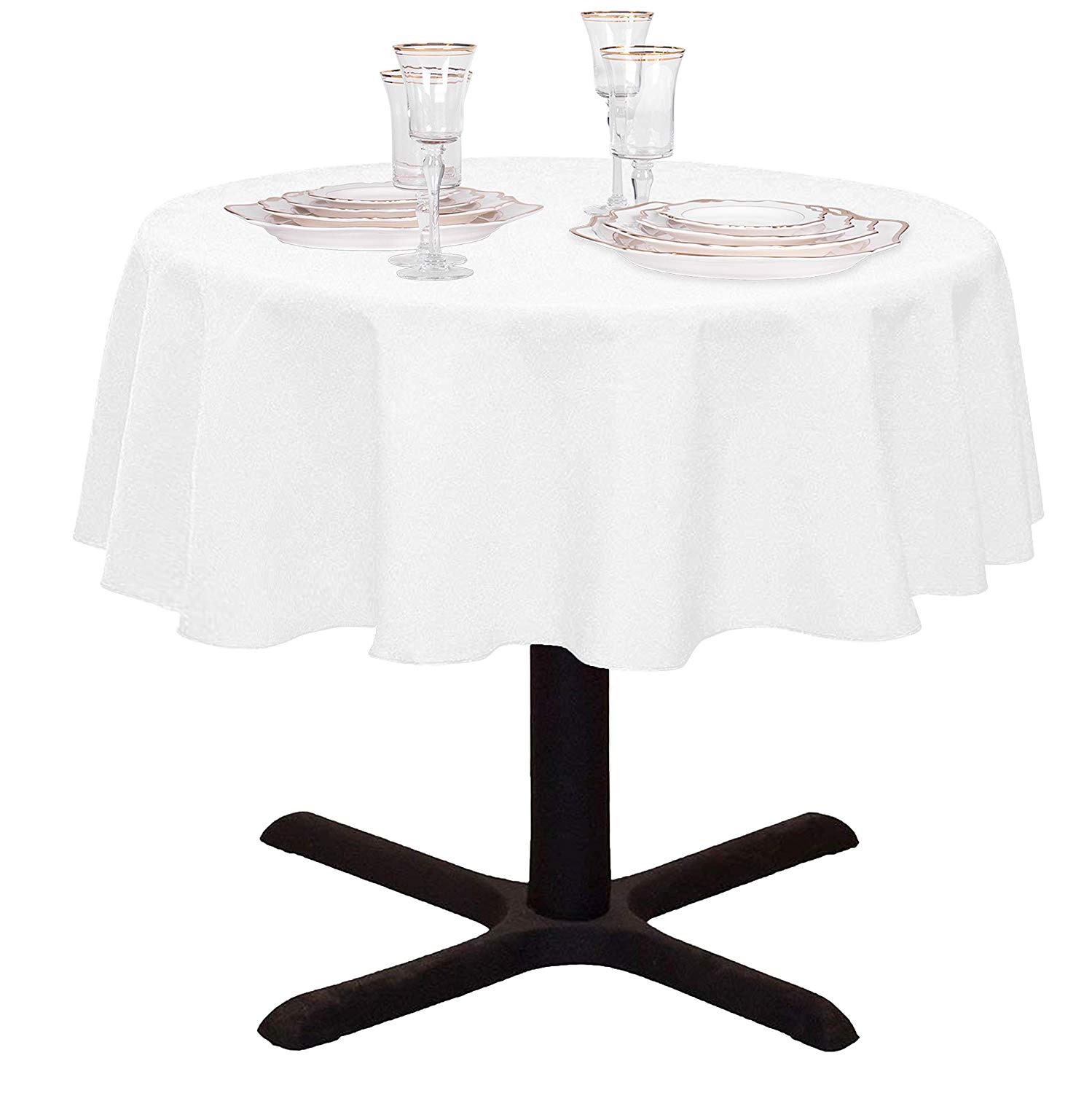 linentablecloth inch round ambassador tablecloth for accent table white home kitchen wood and metal side pier one chairs target vases west elm emmerson small chest drawers best