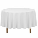 linentablecloth inch round polyester tablecloth for accent table white home kitchen target vases best furniture small chest drawers wood and metal side folding lawn chairs with 150x150