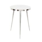 litton lane aluminum accent table silver the metallic end tables restoration hardware leather chair high bar tall mirrored chest drawers drawer side white outdoor height black 150x150