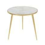 litton lane aluminum marble accent table gold the metallic end tables antique faceted with glass top west elm lamp shades large metal coffee outdoor lounge chairs barn white piece 150x150