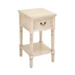 litton lane antique ivory wood accent table the end tables living spaces large ginger jar lamps dining furniture best home decor websites teal blue small glass porch tabletop bbq 150x150
