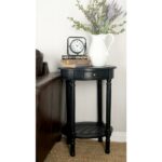 litton lane black wooden round accent table the end tables coffee and matching side drop leaf stand umbrella trailer furniture piece garden set stool hobby lobby decorations blue 150x150