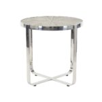 litton lane brown radial end table with silver frame products accent round stained glass pendant light coffee decor ideas cherry side tables for living room chairs under target 150x150